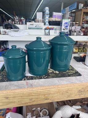 Turqoise Fiesta Kitchen Canister Set - 3 Piece